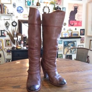 Sam Edelman tall brown leather boots